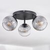 Koyoto Plafoniera, Lampada a sfera Chiaro, Grigio fumo, 3-Luci