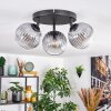 Koyoto Plafoniera, Lampada a sfera Chiaro, Grigio fumo, 3-Luci
