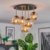 Koyoto Plafoniera, Lampada a sfera Ottone, Nero, 5-Luci