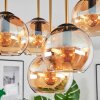 Koyoto Plafoniera, Lampada a sfera Ottone, Nero, 5-Luci