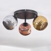 Ripoll Plafoniera, Lampada a sfera Cromo, Oro, Ramato, Grigio fumo, 3-Luci