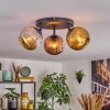 Ripoll Plafoniera, Lampada a sfera Cromo, Oro, Ramato, Grigio fumo, 3-Luci