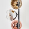 Koyoto Lampada a sfera, Lampada da terra 32 cm Cromo, Oro, Chiaro, Ramato, Grigio fumo, 5-Luci