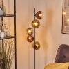 Koyoto Lampada a sfera, Lampada da terra 32 cm Cromo, Oro, Chiaro, Ramato, Grigio fumo, 5-Luci
