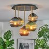 Koyoto Plafoniera, Lampada a sfera Ottone, Nero, 5-Luci