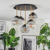 Koyoto Plafoniera, Lampada a sfera 45 cm Ottone, Nero, 5-Luci