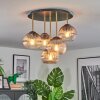 Koyoto Plafoniera, Lampada a sfera 45 cm Ottone, Nero, 5-Luci