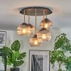Koyoto Plafoniera, Lampada a sfera 45 cm Ottone, Nero, 5-Luci