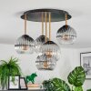 Koyoto Plafoniera, Lampada a sfera 45 cm Ottone, Nero, 5-Luci