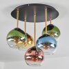 Koyoto Plafoniera, Lampada a sfera 45 cm Ottone, Nero, 5-Luci