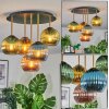 Koyoto Plafoniera, Lampada a sfera 45 cm Ottone, Nero, 5-Luci