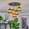 Koyoto Plafoniera, Lampada a sfera 45 cm Ottone, Nero, 5-Luci