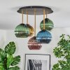 Koyoto Plafoniera, Lampada a sfera 45 cm Ottone, Nero, 5-Luci