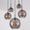 Koyoto Lampadario a sospensione, Lampada a sfera, Lampada a sospensione Grigio fumo, 5-Luci