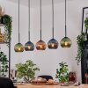 Koyoto Lampadario a sospensione, Lampada a sfera, Lampada a sospensione Écru, Nero, 5-Luci