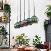 Koyoto Lampadario a sospensione, Lampada a sfera, Lampada a sospensione Écru, Nero, 5-Luci