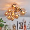 Koyoto Plafoniera, Lampada a sfera Oro, Nero, 10-Luci