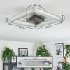 Danor Plafoniera LED Nichel opaco, 1-Luce