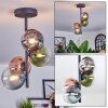 Chehalis Plafoniera, Lampada a sfera 27 cm Blu, Cromo, Verde, Chiaro, Ramato, Grigio fumo, 4-Luci