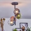 Chehalis Plafoniera, Lampada a sfera 27 cm Blu, Cromo, Verde, Chiaro, Ramato, Grigio fumo, 4-Luci
