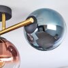 Gastor Plafoniera, Lampada a sfera Oro, Nero, 3-Luci