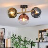 Gastor Plafoniera, Lampada a sfera Oro, Nero, 3-Luci