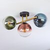 Gastor Plafoniera, Lampada a sfera Oro, Nero, 3-Luci