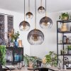 Koyoto Lampadario a sospensione, Lampada a sfera, Lampada a sospensione Oro, Nero, 5-Luci