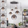 Koyoto Lampadario a sospensione, Lampada a sfera, Lampada a sospensione Oro, Nero, 5-Luci