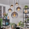 Koyoto Lampadario a sospensione, Lampada a sfera, Lampada a sospensione Oro, Nero, 5-Luci