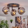 Ripoll Plafoniera, Lampada a sfera Grigio fumo, 3-Luci