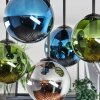 Gastor Plafoniera, Lampada a sfera 37 cm Blu, Cromo, Verde, Grigio fumo, 5-Luci