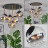 Koyoto Plafoniera, Lampada a sfera Ottone, Nero, 5-Luci