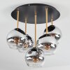 Koyoto Plafoniera, Lampada a sfera Ottone, Nero, 5-Luci