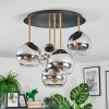 Koyoto Plafoniera, Lampada a sfera Ottone, Nero, 5-Luci