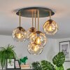 Ripoll Plafoniera, Lampada a sfera Ottone, Nero, 5-Luci