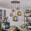 Koyoto Lampadario a sospensione, Lampada a sfera, Lampada a sospensione Oro, Nero, 5-Luci