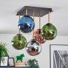 Gastor Plafoniera, Lampada a sfera Oro, Nero, 5-Luci