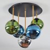 Gastor Plafoniera, Lampada a sfera 45 cm Ottone, Nero, 5-Luci
