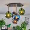 Gastor Plafoniera, Lampada a sfera 45 cm Ottone, Nero, 5-Luci