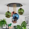 Gastor Plafoniera, Lampada a sfera 45 cm Ottone, Nero, 5-Luci