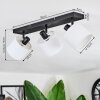 Bassagoda Plafoniera, Faretto da soffitto Nero, 3-Luci