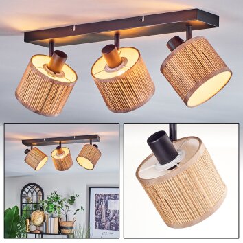 Bongal Plafoniera, Faretto da soffitto Nero, 3-Luci