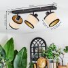 Chellas Plafoniera, Faretto da soffitto Nero, 3-Luci