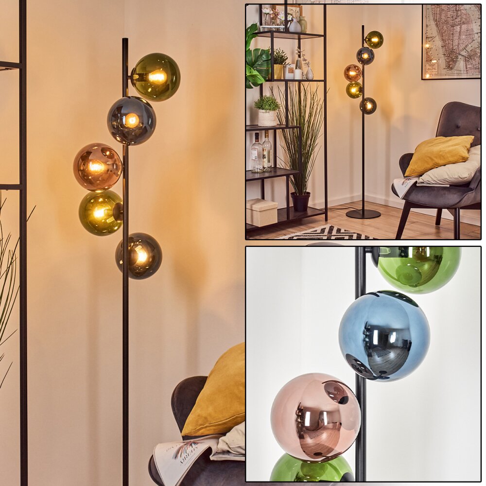 Gastor Lampada a sfera, Lampada da terra 33 cm Blu, Verde, Ramato, 5-Luci main product photo