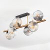 Ripoll Plafoniera, Lampada a sfera Oro, Nero, 8-Luci