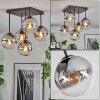 Gastor Plafoniera, Lampada a sfera Chiaro, Grigio fumo, 5-Luci