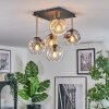 Ripoll Plafoniera, Lampada a sfera Oro, Nero, 5-Luci