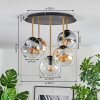 Ripoll Plafoniera, Lampada a sfera Ottone, Nero, 5-Luci