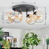 Chehalis Plafoniera, Lampada a sfera Ambrato, Chiaro, 4-Luci